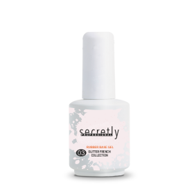 База Гел Лак с частици SECRETLY Glitter Rubber Base Gel French Collection #3 15 мл.