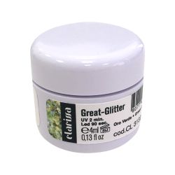 Цветен гел Clarissa GREAT GLITTER Oro Verde 4 мл.