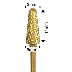 Златен метален накрайник за ел. пила EC 202 Gold