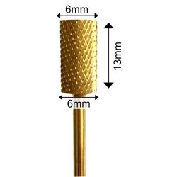 Златен метален накрайник за ел. пила EC 204 Gold