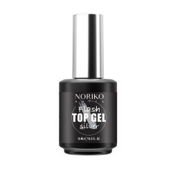 Топ Гел Лак Noriko Nails Flash Silver Top Gel 15 ml