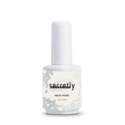 Топ гел лак SECRETLY MILKY WHITE top coat 15мл.