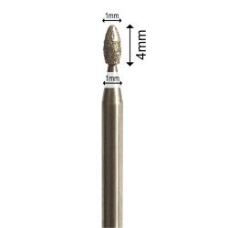Диамантен накрайник за ел. пила EC "Капка" диаметър на накрайник 1.0mm работна част 4.0mm
