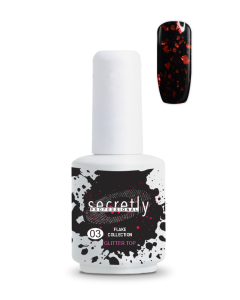 Топ Гел Лак SECRETLY Flake Collection Top Coat 3 15 мл.