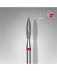 Диамантен накрайник за ел. пила EC ''Пламък" червен диаметър на накрайник 2.3mm работна част 10.0mm