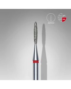 Диамантен накрайник за ел. пила EC ''Пламък" червен диаметър на накрайник 1.4mm работна част 8.0mm