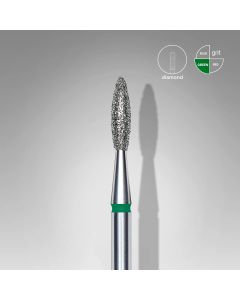 Диамантен накрайник за ел. пила EC "Пламък" зелен диаметър на накрайник 2.1mm работна част 8.0mm