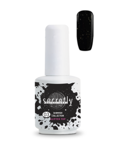 Топ Гел Лак SECRETLY Shimmer Collection Glitter Top Coat 3 15 мл.