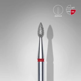 Диамантен накрайник за ел. пила EC "Капка" червен диаметър на накрайник 2.3mm работна част 5.0mm 