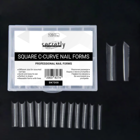 ФОРМИ Square C-Curve Professional Nail Forms 120ps