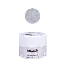UV/LED Акригел SECRETLY PROFESSIONAL Carving Evogel Collection Metallic Silver
